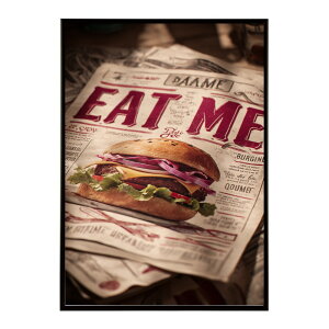 �n���o�[�K�[�|�X�^�[ �A�����J���|�X�^�[ �n���o�[�K�[ �A�[�g ���g���f�U�C�� EAT ME TASTY �J�t�F���� �C���e���A ������� �v�����g�|�X�^�[ �t�H�g �C���X�g ������ ���� �傫���ylm-poster-5