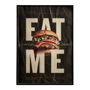 �n���o�[�K�[�|�X�^�[ �A�����J���|�X�^�[ �n���o�[�K�[ �A�[�g ���g���f�U�C�� EAT ME TASTY �J�t�F���� �C���e���A ������� �v�����g�|�X�^�[ �t�H�g �C���X�g ������ ���� �傫���ylm-poster-5