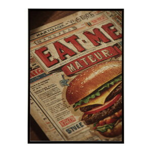 �n���o�[�K�[�|�X�^�[ �A�����J���|�X�^�[ �n���o�[�K�[ �A�[�g ���g���f�U�C�� EAT ME TASTY �J�t�F���� �C���e���A ������� �v�����g�|�X�^�[ �t�H�g �C���X�g ������ ���� �傫���ylm-poster-5
