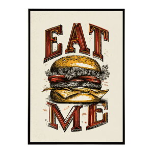 �n���o�[�K�[�|�X�^�[ �A�����J���|�X�^�[ �n���o�[�K�[ �A�[�g ���g���f�U�C�� EAT ME TASTY �J�t�F���� �C���e���A ������� �v�����g�|�X�^�[ �t�H�g �C���X�g ������ ���� �傫���ylm-poster-5