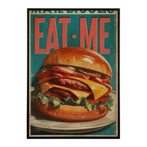�n���o�[�K�[�|�X�^�[ �A�����J���|�X�^�[ �n���o�[�K�[ �A�[�g ���g���f�U�C�� EAT ME TASTY �J�t�F���� �C���e���A ������� �v�����g�|�X�^�[ �t�H�g �C���X�g ������ ���� �傫���ylm-poster-5