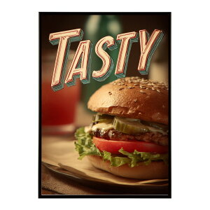 �n���o�[�K�[�|�X�^�[ �A�����J���|�X�^�[ �n���o�[�K�[ �A�[�g ���g���f�U�C�� EAT ME TASTY �J�t�F���� �C���e���A ������� �v�����g�|�X�^�[ �t�H�g �C���X�g ������ ���� �傫���ylm-poster-5