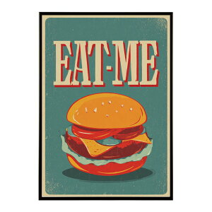 �n���o�[�K�[�|�X�^�[ �A�����J���|�X�^�[ �n���o�[�K�[ �A�[�g ���g���f�U�C�� EAT ME TASTY �J�t�F���� �C���e���A ������� �v�����g�|�X�^�[ �t�H�g �C���X�g ������ ���� �傫���ylm-poster-5