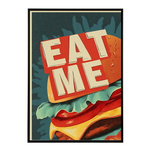 �n���o�[�K�[�|�X�^�[ �A�����J���|�X�^�[ �n���o�[�K�[ �A�[�g ���g���f�U�C�� EAT ME TASTY �J�t�F���� �C���e���A ������� �v�����g�|�X�^�[ �t�H�g �C���X�g ������ ���� �傫���ylm-poster-5