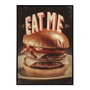 �n���o�[�K�[�|�X�^�[ �A�����J���|�X�^�[ �n���o�[�K�[ �A�[�g ���g���f�U�C�� EAT ME TASTY �J�t�F���� �C���e���A ������� �v�����g�|�X�^�[ �t�H�g �C���X�g ������ ���� �傫���ylm-poster-5