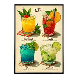 ポスター モヒートポスター おしゃれ バー インテリア アート 北欧風 絵 ウォールアート 酒 カクテル 海外風 カフェ レストラン 英字デザイン おしゃれ フォト イラスト お洒落 特大 大きい