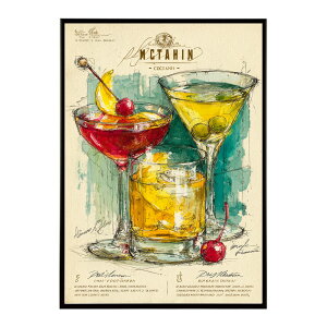 ポスター モヒートポスター おしゃれ バー インテリア アート 北欧風 絵 ウォールアート 酒 カクテル 海外風 カフェ レストラン 英字デザイン おしゃれ フォト イラスト お洒落 特大 大きい