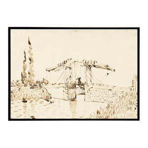 �S�b�z ���̂��镗�i The Langlois Bridge �yVincent van Gogh�z (1888) �G�� �|�X�^�[ �f�W�^�����}�X�^�[ ���� �G ���� ���G ���� �ybn-poster-7673�z