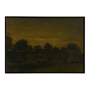 �S�b�z ���i�� Farming Village at Twilight �yVincent van Gogh�z (1884) �G�� �|�X�^�[ �f�W�^�����}�X�^�[ ���� �G ���� ���G ���� �ybn-poster-7731�z