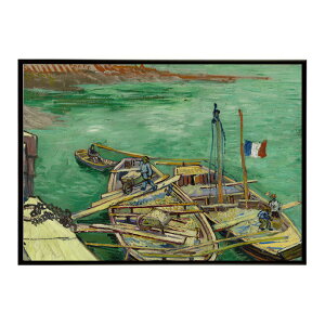 �S�b�z ���i�� Quay with men unloading sand barges �yVincent van Gogh�z (1888) �G�� �|�X�^�[ �f�W�^�����}�X�^�[ ���� �G ���� ���G ���� �ybn-poster-7736�z