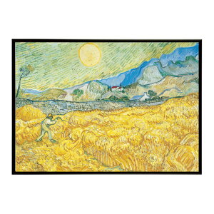 �S�b�z ���� Behind Saint-Paul Hospital wit Wheat Field Behind Saint-Paul Hospital with a Reaper �yVincent van Gogh�z (1889) �G�� �|�X�^�[ �f�W�^�����}�X�^�[ ���� �G ���� ���G ���� �ybn-poster-7740�z