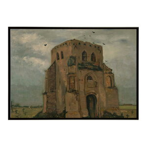 �S�b�z �j���l���̕��i�� The old church tower at Nuenen (`The peasants�f churchyard�f) �yVincent van Gogh�z (1885) �G�� �|�X�^�[ �f�W�^�����}�X�^�[ ���� �G ���� ���G ���� �ybn-poster-7758�z