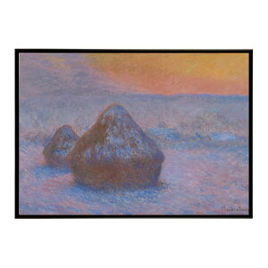 �y�N���[�h�E���l�z�ς݂��/Stacks of Wheat (Sunset, Snow Effect)�yClaude Monet�z(1890-91)�G�� �|�X�^�[ �f�W�^�����}�X�^�[ ���� �G ���� ���G ���ybn-poster-8023�z