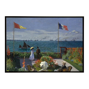 �y�N���[�h�E���l�z��̕��i/Garden at Sainte-Adresse�yClaude Monet�z(1867)�G�� �|�X�^�[ �f�W�^�����}�X�^�[ ���� �G ���� ���G ���ybn-poster-8075�z