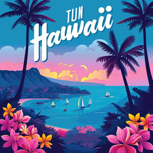 ハワイ ポスター 海 レトロ調 正方形ポスター リゾート 四角 サーフ ビーチ ヤシの木 アロハ ハイビスカス 海 デザイン ポスター スクエア 5センチ刻みでサイズ豊富 インテリア デザイン プ