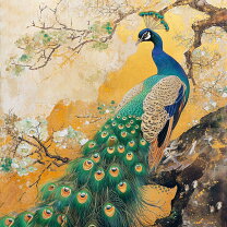 楽天市場】孔雀 絵画（壁紙・装飾フィルム｜インテリア・寝具・収納 