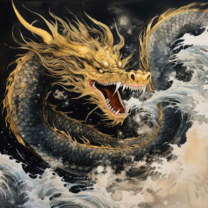 楽天市場】金運 龍 ドラゴン 正方形ポスター ゴールド 竜 風水 魔除け 