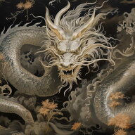 金運 龍 ドラゴン 正方形ポスター ゴールド 竜 風水 魔除け 竜神 グッズ アイテム 四角 デザイン ポスタ…