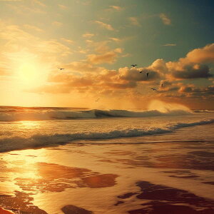 サーフ系 正方形ポスター 海岸 海 波 ビーチ サーフィン 砂浜 四角 デザイン ポスター スクエア 5センチ刻みでサイズ豊富 インテリア デザイン プリント 絵画 オフィス 住宅 店舗 お洒落 かっ