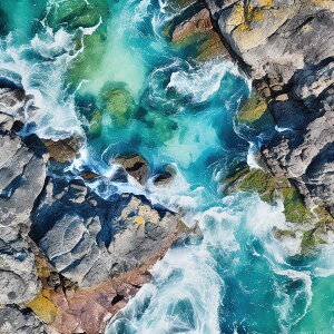 サーフ系 正方形ポスター 海岸 海 波 ビーチ サーフィン 砂浜 四角 デザイン ポスター スクエア 5センチ刻みでサイズ豊富 インテリア デザイン プリント 絵画 オフィス 住宅 店舗 お洒落 かっ