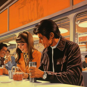 アメリカン レトロ ポスター ヴィンテージ レトロアート ミッドセンチュリーモダン ポップアート ノスタルジックアート ダイナー オールドハリウッド 1970 1980 デザイン スクエア インテリア