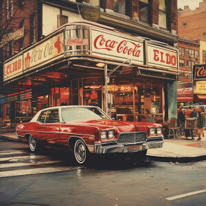 アメリカン レトロ ポスター ヴィンテージ レトロアート ミッドセンチュリーモダン ポップアート ノスタルジックアート ダイナー オールドハリウッド 1970 1980 デザイン スクエア インテリア