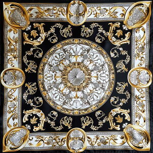 金 ゴシックチェーン ヨーロッパ バロック ゴールド 鎖 派手 正方形ポスター 四角 デザイン ポスター スクエア インテリア デザイン プリント 絵画 オフィス 住宅 店舗【sq-poster-1573】