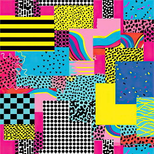 レトロサイケデリック 北欧 幾何学 カラフル パターン 正方形ポスター 四角 デザイン ポスター スクエア インテリア デザイン プリント 絵画 オフィス 住宅 店舗 お洒落 かっこいい【sq-poster-