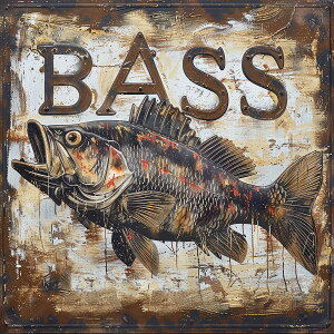 ブラックバス blackbass フィッシング 正方形ポスター ルアー 魚 釣り レトロ 趣味 水族館 動物 四角 デザイン ポスター スクエア インテリア デザイン プリント 絵画 オフィス 住宅 店舗 お洒落