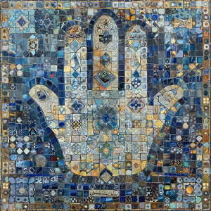 ハムサ ハムザ プロテクション アートポスター シンボル 幸運 守護 目 手 正方形ポスター 四角 デザイン ポスター スクエア インテリア デザイン プリント 絵画 オフィス 住宅 店舗 お洒落 か