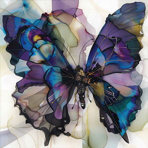 蝶 アートポスター 変容 シンボル 自然 美 装飾 デザイン 正方形ポスター 四角 デザイン ポスター スクエア インテリア デザイン プリント 絵画 オフィス 住宅 店舗 お洒落 かっこいい【sq-post