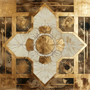 八角形 アートポスター 風水 シンボル デザイン 装飾 バランス ハーモニー 正方形ポスター 四角 デザイン ポスター スクエア インテリア デザイン プリント 絵画 オフィス 住宅 店舗 お洒落