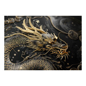 開運 金色 竜 龍 辰 龍神様 ポスター 用紙とサイズが選べる 金運 ご利益 厄払い 守護 風水 お守りインテリア おしゃれ シンプル お洒落 a0 a1 a2 a3 a4 b0 b1 b2 b3 b4 特大 大きい【lh-poster-3573】