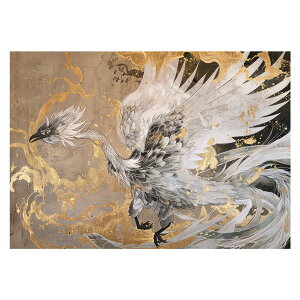 鳳凰 ほうおう 神鳥 縁起物 ポスター 用紙とサイズが選べる 開運 金運 風水 絵画 レトロ 和風 伝説 インテリア おしゃれ プリントポスター フォト オシャレ アート モダン シンプル お洒落 a0