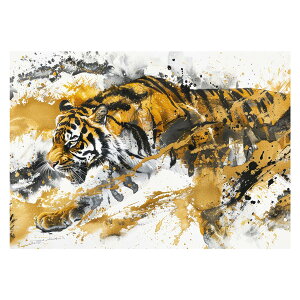 虎 トラ タイガー 猛虎 縁起物 ポスター 用紙とサイズが選べる 開運 金運 風水 絵画 レトロ 和風 伝説 インテリア おしゃれ プリントポスター フォト オシャレ アート モダン シンプル お洒落