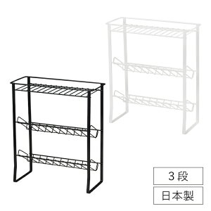【p5倍☆秋のポイント祭 10/31まで】 シャンプーラック ステンレス製 3段 フレームラック お風呂 収納 バスボトルラック