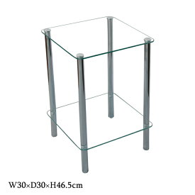 サイドテーブル おしゃれ ガラステーブル 正方形 小型