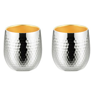 【p5倍☆秋のポイント祭 10/31まで】 ロックカップ ステンレス 2重構造 内金メッキ 250ml 2個組 日本製 燕三条