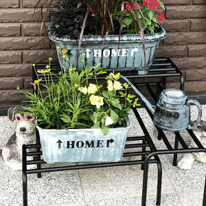 フラワースタンド アイアン 3連 セット プランター プランター置き 玄関 ブラック インダストリアル おしゃれ 可愛い 台 鉢 ナチュラル シンプル 雑貨 花台 ミニ 植木鉢 野菜 観葉植物 ポット