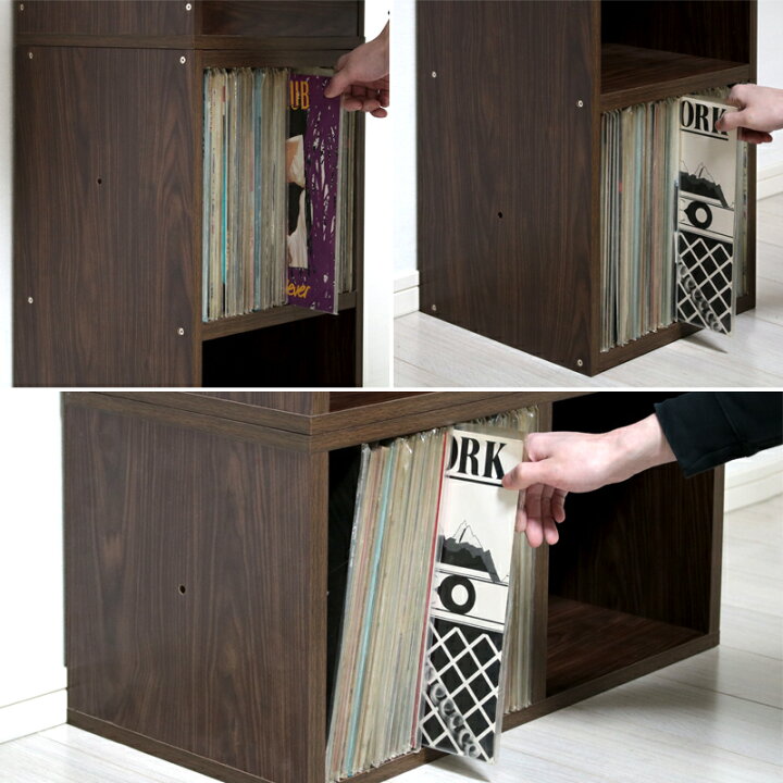 レコードラック 本棚 RCR-7135 ディスプレイラック レコード cd コミック 収納 lp ラック 棚 キャビネット 大容量 リビング 収納棚  収納ラック シェルフ | インテリアショップ　フィット PVTKレコードラック CDラック 木製大容量 収納50枚以上 可動バッフル レコード店 書店 ヒーショップ 家庭用 収納キャビネッ