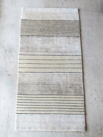 ≪送料無料！≫undyed+ / RUG / LINEアンダイド　プラス / ラグ / ライン　70×150cmラグ/マット/カーペット/絨毯/無染色/ウール/羊毛/チベット/ネパール/脇阪克二