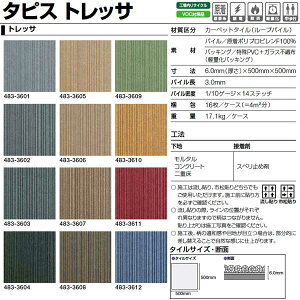 �^�W�} �J�[�y�b�g�^�C�� �^�s�X �g���b�T 483 500×500mm 16��