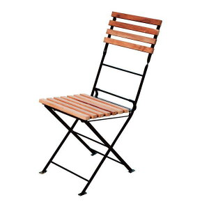 ジャービス商事 FOLDING IRON TEAK CHAIR 2PCS 折り畳みアイアンチークチェア(2脚入) チーク/アイアン 無塗装 34218 1セット