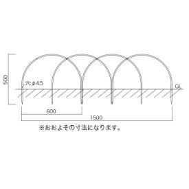 ジャービス商事 花壇フェンス U型 35312