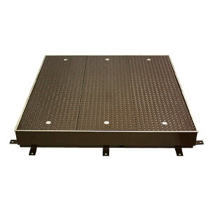 カネソウ マシンハッチ S-14EC-L-900 T-14仕様 1時間遮炎 縞鋼板蓋 一般形 スチール製 ステンレス目地 ハンドルなし