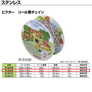 �j�b�T�`�F�[�� �X�e�����X �r�N�^�[ ���[�����`�F�C�� R-SV20 2.0mm×30m��