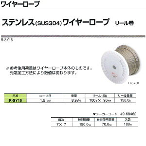 �j�b�T�`�F�[�� �X�e�����X�iSUS304�j���C���[���[�v ���[���� R-SY15 1.5mm×100m��