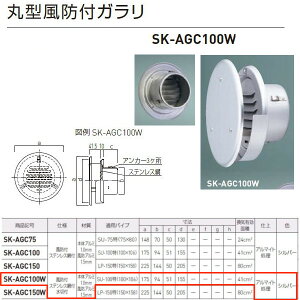 _hz[NGCg ی^htK ؕt XeXԕt A~ Vo[ SK-AGC100W 1