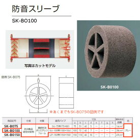 神栄ホームクリエイト 防音スリーブ ポリエチレン製 グレー SK-BO100 1個