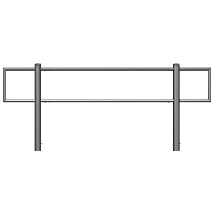 サンポール 単独型横断防止柵 単独型2段ビーム 差込式カギ付 GSP-100SK30-2